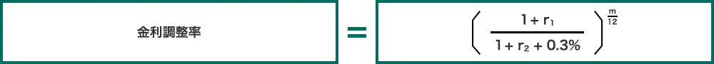金利調整率計算式