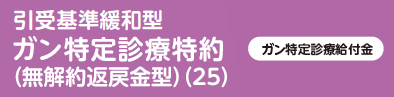 引受基準緩和型ガン特定診療特約（無解約返戻金型）（25）ガン特定診療給付金